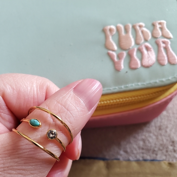 Pura Vida LE Stone 3 Row Ring 💙 - Picture 2 of 2